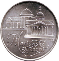 Монета 50 крон. 1991 год, Чехословакия. Марианске-Лазне. Монета 50 крон. 1991 год, Чехословакия. Марианске-Лазне.