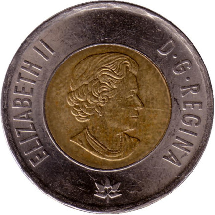 Монета 2 доллара. 2017 год, Канада. 150 лет Конфедерации Канада. Полярное сияние. Из обращения. Монета 2 доллара. 2017 год, Канада. 150 лет Конфедерации Канада. Полярное сияние. Из обращения.