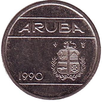 Монета 5 центов. 1990 год, Аруба.