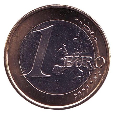 Монета 1 евро. 2012 год, Испания. Монета 1 евро. 2012 год, Испания.