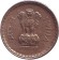 Монета 5 рупий. 2003 год, Индия. ("*" - Хайдарабад, рубчатый гурт с желобом внутри) Монета 5 рупий. 2003 год, Индия. ("*" - Хайдарабад, рубчатый гурт с желобом внутри)