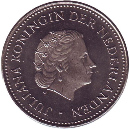 Монета 1 гульден. 1978 год, Нидерландские Антильские острова. aUNC.