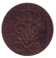 Монета 5 эре. 1932 год, Швеция. Монета 5 эре. 1932 год, Швеция.