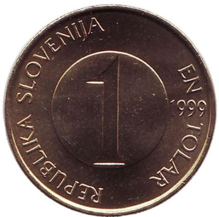 Монета 1 толар. 1999 год, Словения. UNC. Ручьевая форель. Монета 1 толар. 1999 год, Словения. UNC. Ручьевая форель.