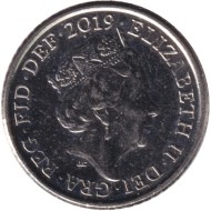 Монета 5 пенсов. 2019 год, Великобритания.