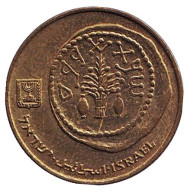 Монета 5 агор. 2004 год, Израиль. Древняя монета. Монета 5 агор. 2004 год, Израиль. Древняя монета.