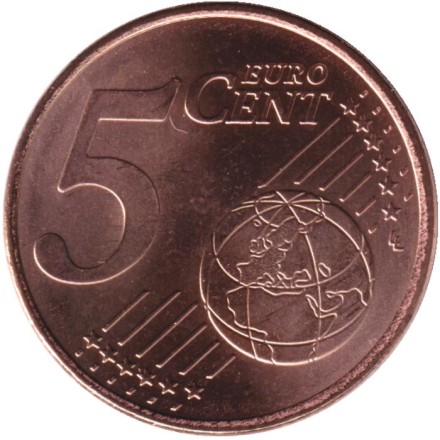 Монета 5 центов. 2023 год, Эстония. Монета 5 центов. 2023 год, Эстония.