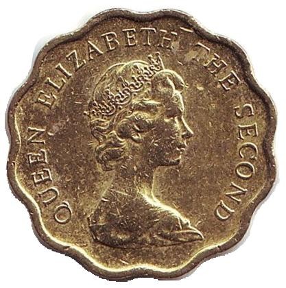 Монета 20 центов. 1982 год. Гонконг.