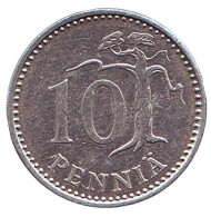 Монета 10 пенни. 1983 год, Финляндия. (K) Монета 10 пенни. 1983 год, Финляндия. (K)