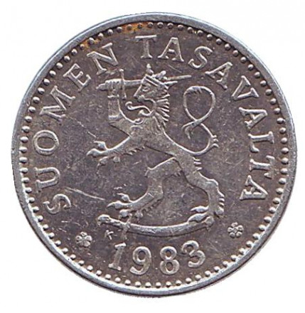 Монета 10 пенни. 1983 год, Финляндия. (K)