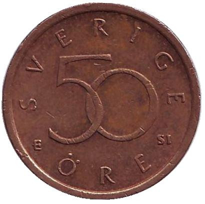 Монета 50 эре. 2006 год, Швеция.