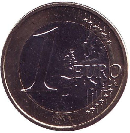 Монета 1 евро. 2015 год, Нидерланды. Монета 1 евро. 2015 год, Нидерланды.
