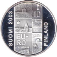 Монета 10 евро. 2003 год, Финляндия. 200 лет со дня смерти Андерса Чюдениуса.