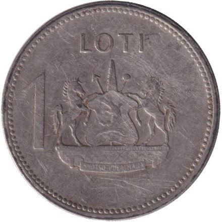 Монета 1 лоти. 1998 год, Лесото. Мошеш I - король Лесото.