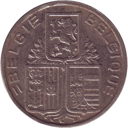 Монета 5 франков. 1938 год, Бельгия (Belgie-Belgique) Монета 5 франков. 1938 год, Бельгия (Belgie-Belgique)