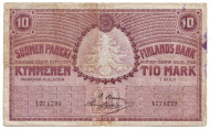 Банкнота 10 марок. 1918 год, Финляндия. Редкая! Банкнота 10 марок. 1918 год, Финляндия. Редкая!