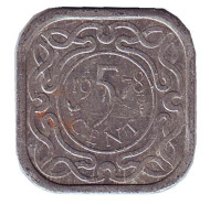 Монета 5 центов. 1978 год, Суринам.