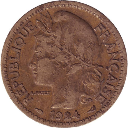 Монета 1 франк. 1924 год, Того.