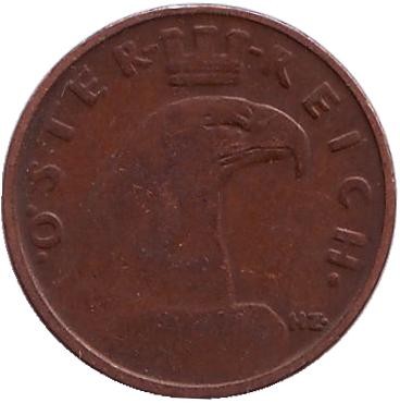Монета 1 грош. 1932 год, Австрия. Монета 1 грош. 1932 год, Австрия.
