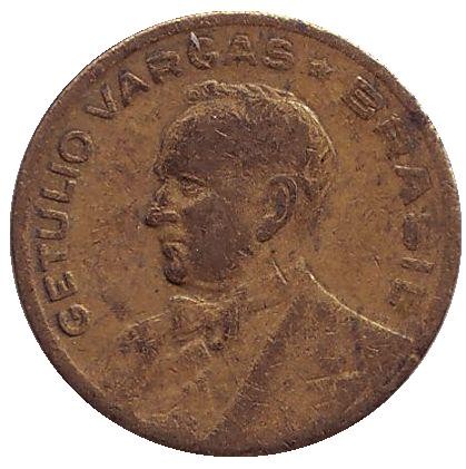 Монета 20 сентаво. 1947 год, Бразилия. Монета 20 сентаво. 1947 год, Бразилия.