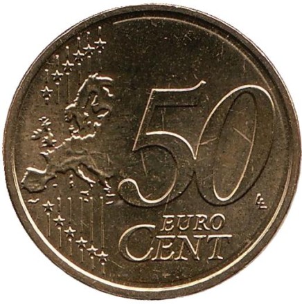 Монета 50 центов, 2014 год, Латвия. Монета 50 центов, 2014 год, Латвия.