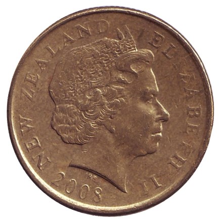 Монета 1 доллар. 2008 год, Новая Зеландия. Киви (птица).