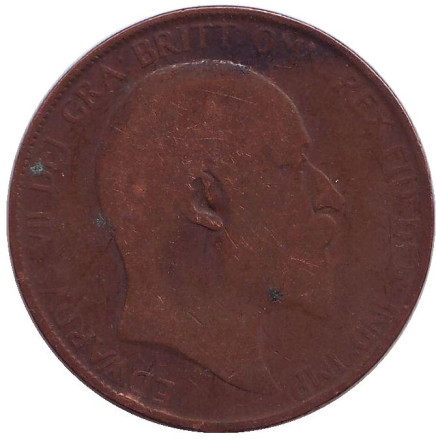 Монета 1 пенни. 1905 год, Великобритания.