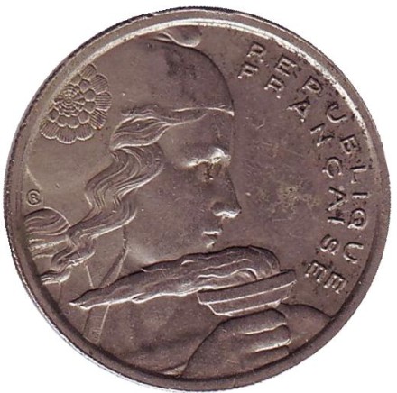 Монета 100 франков. 1955 год, Франция.