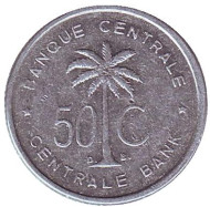 Монета 50 сантимов. 1955 год, Бельгийское Конго. (Руанда-Урунди)