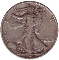 Монета 50 центов. 1945 год (S), США. Шагающая свобода. Монета 50 центов. 1945 год (S), США. Шагающая свобода.
