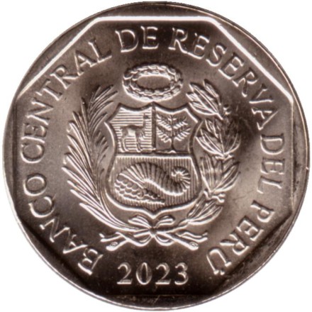 Монета 1 соль. 2023 год, Перу. Франсиско де Луна Писарро. Серия "200 лет Независимости". Монета 1 соль. 2023 год, Перу. Франсиско де Луна Писарро. Серия "200 лет Независимости".