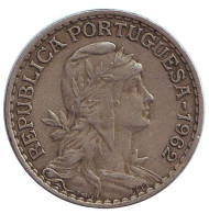 Монета 1 эскудо. 1962 год, Португалия. Монета 1 эскудо. 1962 год, Португалия.