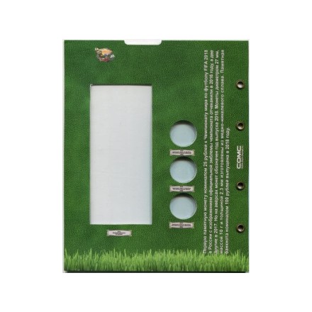 Лист блистерный. Памятные и юбилейные монеты России номиналом 25 рублей. Серия "ЧМ по футболу 2018". Формат "Optima". Лист блистерный. Памятные и юбилейные монеты России номиналом 25 рублей. Серия "ЧМ по футболу 2018". Формат "Optima".