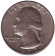 Монета 25 центов. 1972 (D) год, США. Вашингтон. Монета 25 центов. 1972 (D) год, США. Вашингтон.