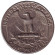 Монета 25 центов. 1972 (D) год, США. Вашингтон. Монета 25 центов. 1972 (D) год, США. Вашингтон.