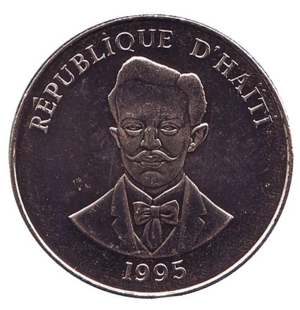 Монета 50 сантимов. 1995 год, Гаити. Шарлемань Перальт - национальный герой.