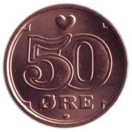 Монета 50 эре. 2007 год, Дания. Монета 50 эре. 2007 год, Дания.