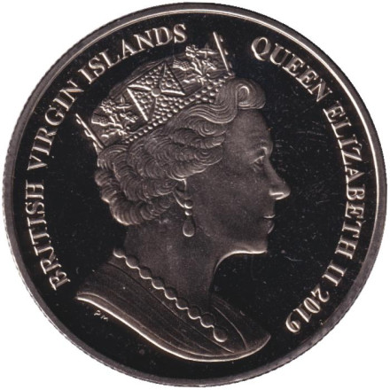 Монета 1 доллар. 2019 год, Британские Виргинские острова. Рыба-дикобраз. Монета 1 доллар. 2019 год, Британские Виргинские острова. Рыба-дикобраз.