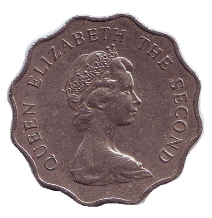 Монета 2 доллара, 1980 год, Гонконг. Монета 2 доллара, 1980 год, Гонконг.