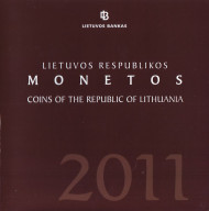 Набор монет Литвы (6 шт., с жетоном). 2011 год, Литва.   Набор монет Литвы (6 шт., с жетоном). 2011 год, Литва.