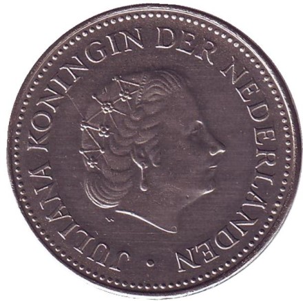 Монета 1 гульден. 1979 год, Нидерландские Антильские острова. aUNC.