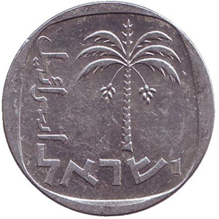 Монета 10 агор. 1978 год, Израиль. (Вар. II). Пальма.