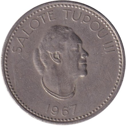 Монета 10 сенити. 1967 год, Тонга. 