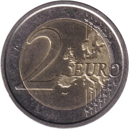 Монета 2 евро. 2007 год, Италия. 50 лет подписания Римского договора.