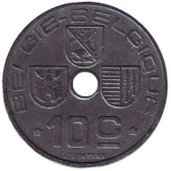 Монета 10 сантимов. 1943 год, Бельгия (Belgie-Belgique). Монета 10 сантимов. 1943 год, Бельгия (Belgie-Belgique).