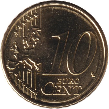 Монета 10 центов. 2023 год, Эстония. Монета 10 центов. 2023 год, Эстония.
