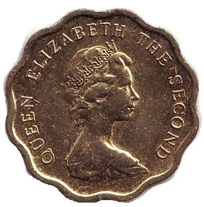 Монета 20 центов. 1983 год. Гонконг.