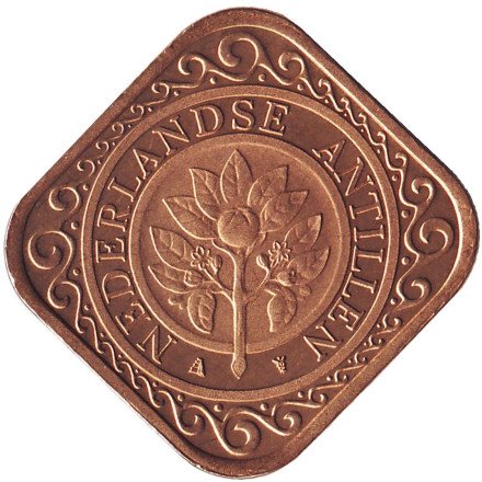 Монета 50 центов. 2007 год, Нидерландские Антильские острова. BU. Монета 50 центов. 2007 год, Нидерландские Антильские острова. BU.