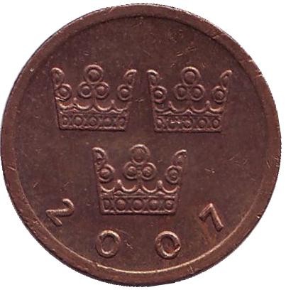 Монета 50 эре. 2007 год, Швеция.