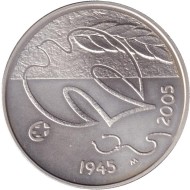 Монета 10 евро. 2005 год, Финляндия. 60 лет мира.